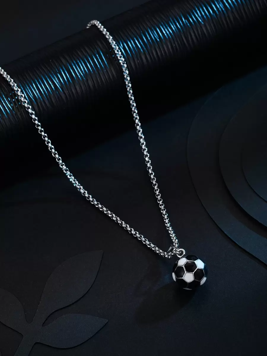 Hombres Collar con diseño de pelota de fútbol - Multicolor - Ver 1