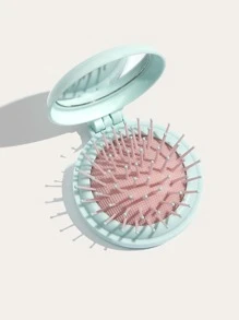 2 en 1 Cepillo de pelo & Espejo - Verde - Ver 1