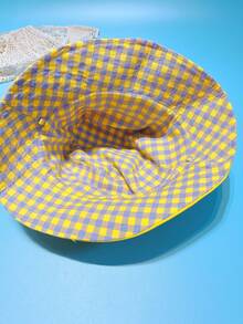 Toddler Kids Cartoon Embroidered Bucket Hat - Yellow - View 4
