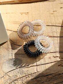 DAZY 9pcs Spiral Hair Tie Casual Ponytail Holders Hair Elastics Hair Rubber Bands Scrunchies Hair Rope Elastic Hair Tie - Multicolor - View 10