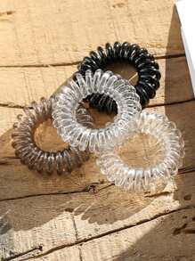 DAZY 9pcs Spiral Hair Tie Casual Ponytail Holders Hair Elastics Hair Rubber Bands Scrunchies Hair Rope Elastic Hair Tie - Multicolor - View 3