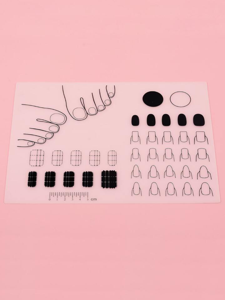 Acrylic Nail Training Mat Silicone Trainer Sheet For Application