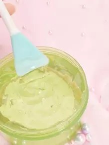 Silicone Two-Head Cleaning Facial Sheet Brush, 1pc Small Bear-Shaped Massage Face Cleaning Brush DIY Mud Film Apply Makeup Tool - Blue - View 2