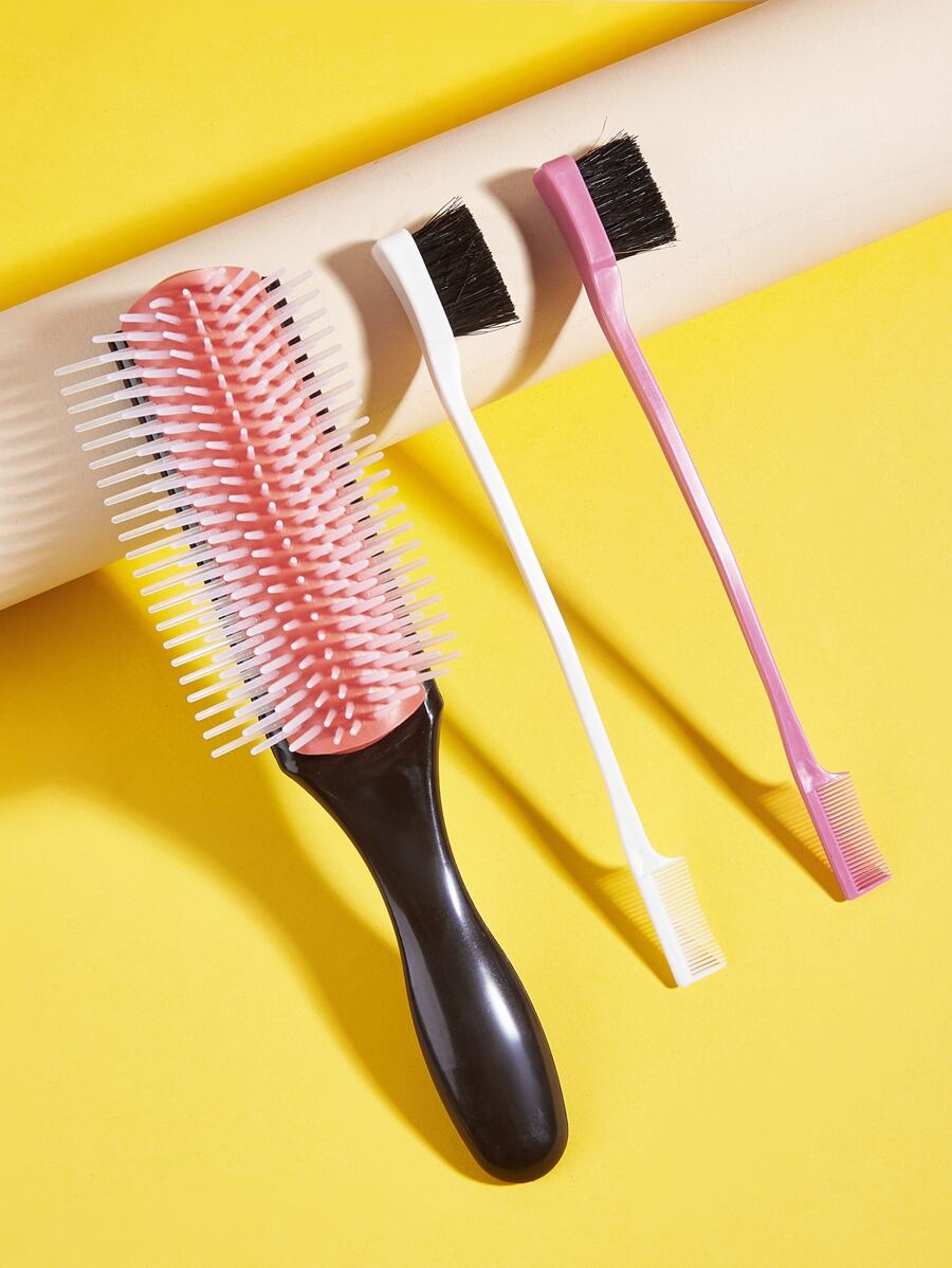 Professional Hairdressing Tools Anti-Static Detachable Nine-Row Comb Hair Dye Brush Multi-Color Comb 3pcs, Hair Brush/Hair Comb - Multicolor - View 1