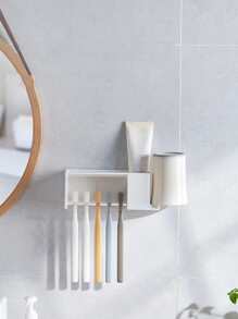 1pc Multifunction Storage Rack - White - View 1