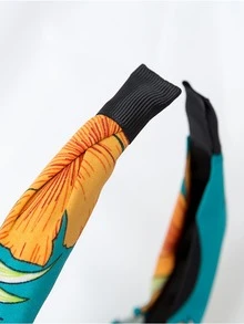 隨機花朵圖案髮箍 - 彩色 - 查看 2