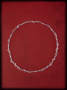 ROMWE Grunge Punk Dây chuyền Mốt - Bạc - Xem 4