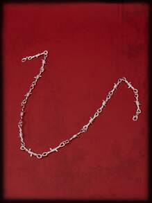 ROMWE Grunge Punk Dây chuyền Mốt - Bạc - Xem 5