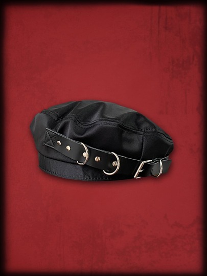 Grunge Punk Buckle Decor Beret