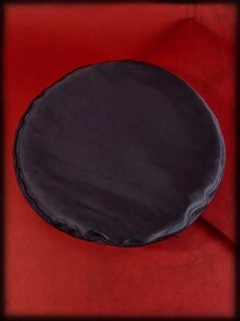 ROMWE Grunge Punk Buckle Decor Beret - Black - View 3