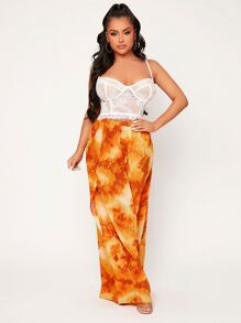 SHEIN SXY Top de tirantes con cremallera trasera transparente con encaje - Blanco - Ver 3