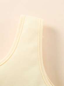 Girls Floral And Slogan Graphic Tank Top & Checker Print Shorts - Multicolor - View 3