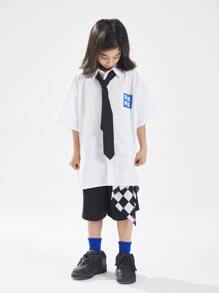 Tween Boys' Korean Style Suit Shorts & Casual Shorts For Summer, Youth - Black - View 5