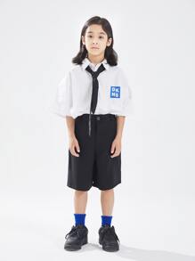 Tween Boys' Korean Style Suit Shorts & Casual Shorts For Summer, Youth - Black - View 6