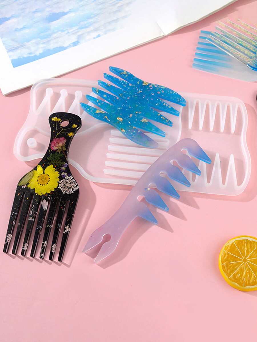 1pc Comb Shaped DIY Silicone Mold - Clear - View 1