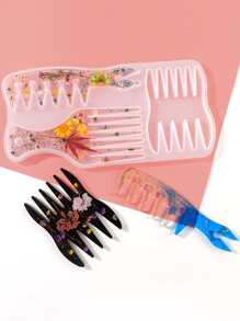 1pc Comb Shaped DIY Silicone Mold - Clear - View 5