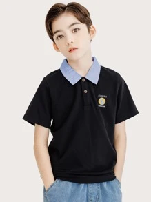 男孩卡通圖案POLO衫