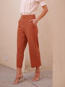 MOTF PREMIUM VISCOSE CROPPED TROUSERS - Brown - View 7