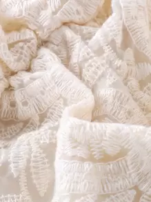 SHEIN Vintaside Kids Bebis Flicka Blommiga Broderier Kant med Volanger Snörhålsdekor Kroppsuits