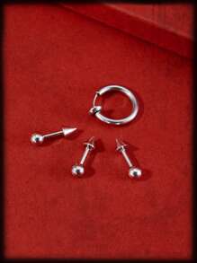 ROMWE Grunge Punk Hoa tai - Bạc - Xem 2