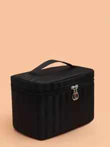 Gestreifte quadratische Make up Tasche, Travel Essentials