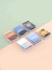 Bộ 50 Doudou Dán Phong Cảnh DIY Trang Trí Tạp Chí Lưng Dán Cho Học Sinh - Nhiều màu - Xem 7