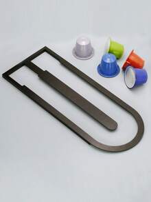 1pc Plain Coffee Capsule Holder - Black - View 2