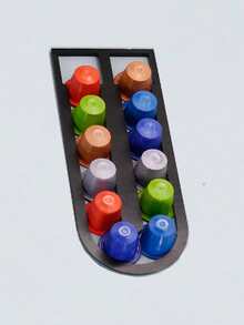 1pc Plain Coffee Capsule Holder - Black - View 3