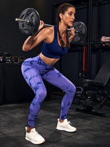 Yoga Trendy 無縫柔軟紮染運動打底褲