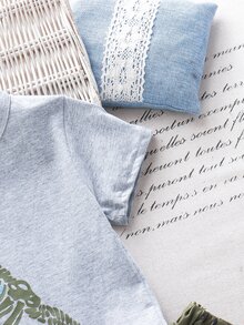 小男童恐龍圖案T恤和運動短褲 - 彩色 - 查看 5