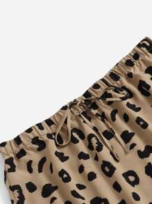 SHEIN LUNE Váy Plus Size Cao thấp Thắt nút Báo Boho - Nhiều màu - Xem 4