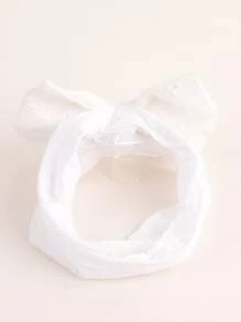 Dây buộc tóc trang trí nơ cho bé - trắng - Xem 2