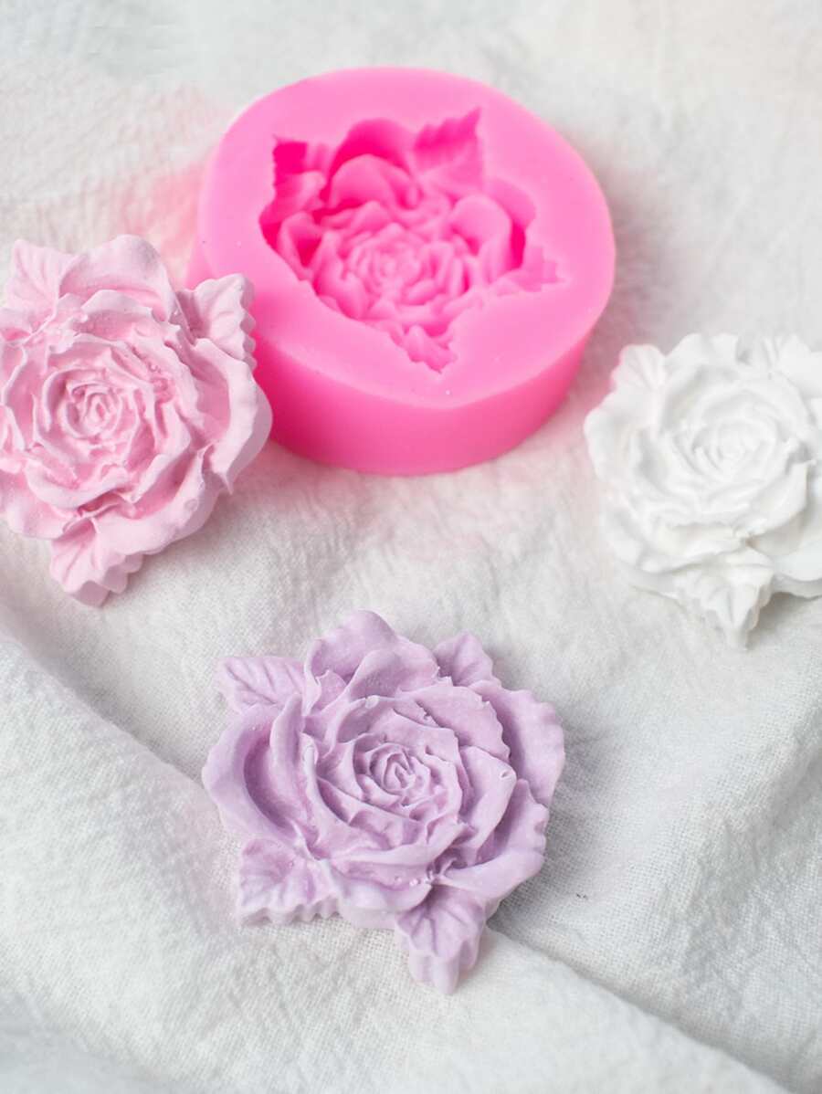 Molde de silicona con diseño de flor - Rosa - Ver 1