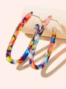 Geometric Open Hoop Earrings