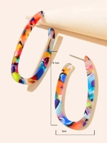 Geometric Open Hoop Earrings