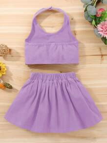 Toddler Girls Halter Top & Pleated Skirt