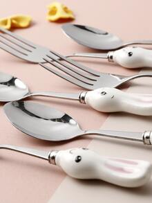 2入組卡通圖案叉勺組合 - 彩色 - 查看 2