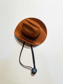 1pc Pet Hat - Brown - View 2