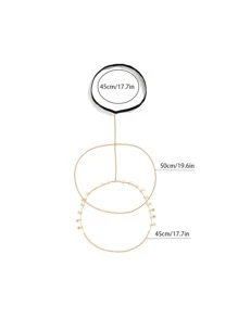 Star Decor Thigh Chain - Yellow Gold - View 6