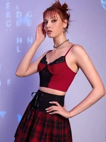 蕾絲拼接鋼圈胸罩 - 彩色 - 查看 4