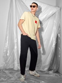 Gerald Washington 男士標語圖案T恤 - 杏色 - 查看 4