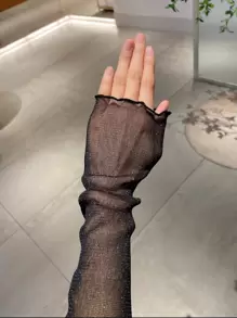 1 cặp thời trang nữ tay áo lấp lánh đẹp nhất cho bữa tối/tiệc tùng buổi tối phù thủy halloween đám cưới ngày lễ tình nhân ngày lễ tình nhân - màu đen - Xem 3