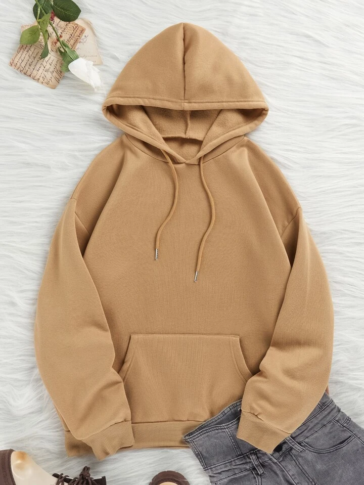SHEIN EZwear Skeleton And Butterfly Print Drawstring Thermal Lined Hoodie |  SHEIN EUR