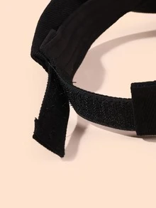 1pc Women's Black English Text Visor Hat, Casual Outdoor Suitable For Daily Use - Black - View 3