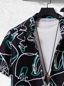 Manfinity Men Figure Graphic Shirt & Shorts Without Tee - Multicolor - View 3