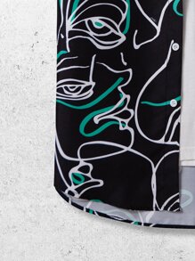 Manfinity Men Figure Graphic Shirt & Shorts Without Tee - Multicolor - View 4