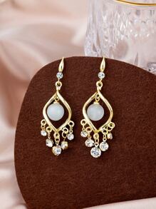 EMERY ROSE 方晶鋯石裝飾耳墜 - 彩色 - 查看 1