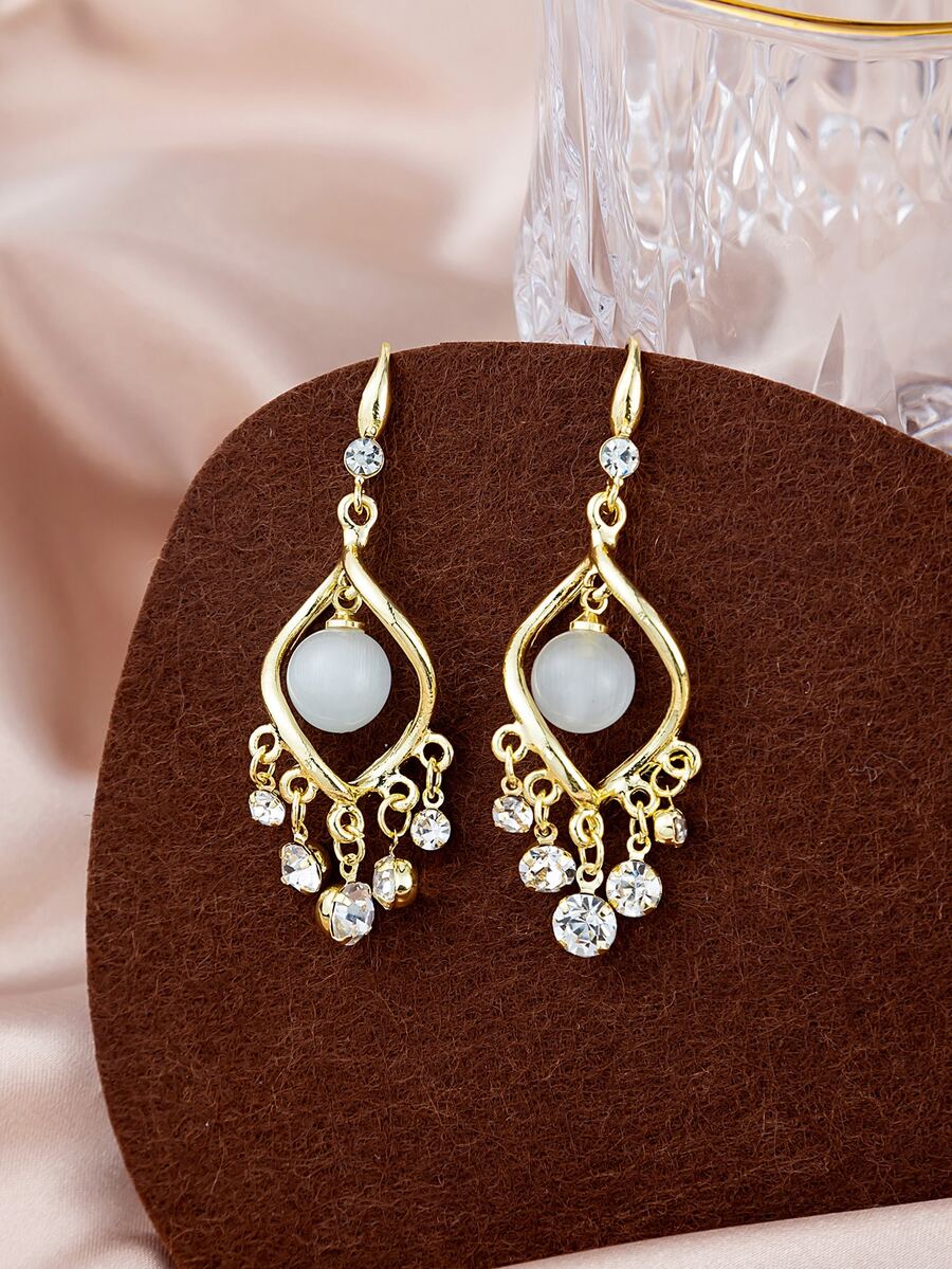 EMERY ROSE 方晶鋯石裝飾耳墜 - 彩色 - 查看 1