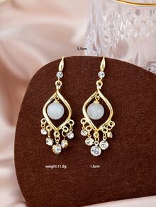 EMERY ROSE 方晶鋯石裝飾耳墜 - 彩色 - 查看 3