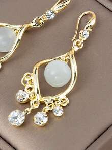 EMERY ROSE 方晶鋯石裝飾耳墜 - 彩色 - 查看 4